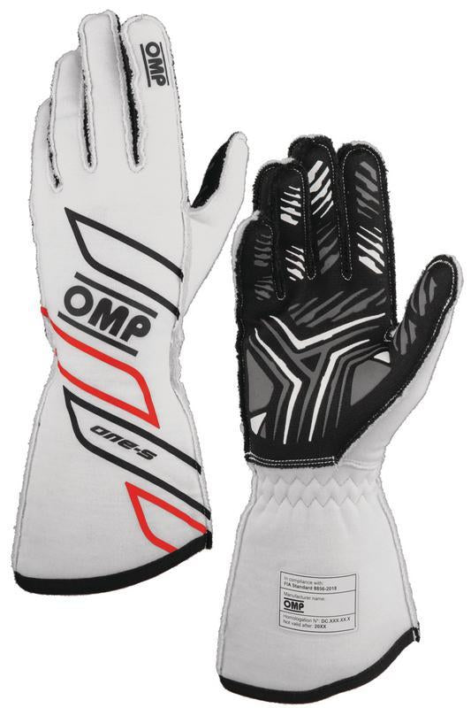 OMP ONE-S GLOVES my2025 FIA 8856-2018 NAVY BLUE / FLUO ORANGE SZ M