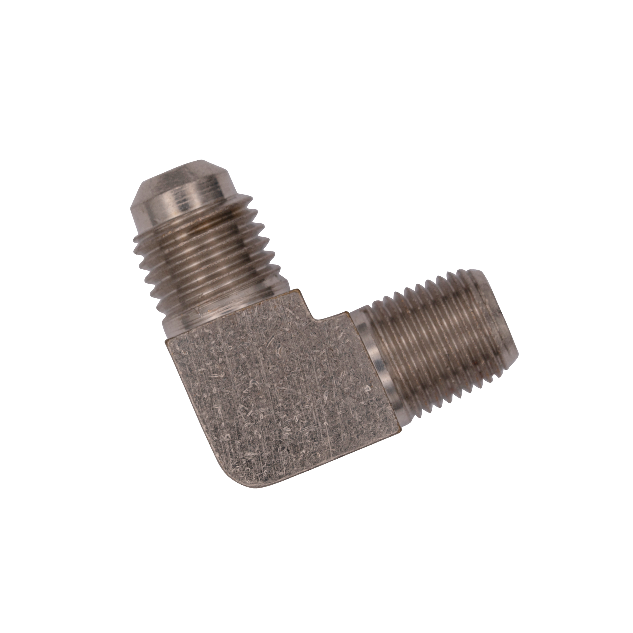 Flo Supply 1/8" NPT x 4AN 90 Degree Fitting - Male/Male (Bar Stock)