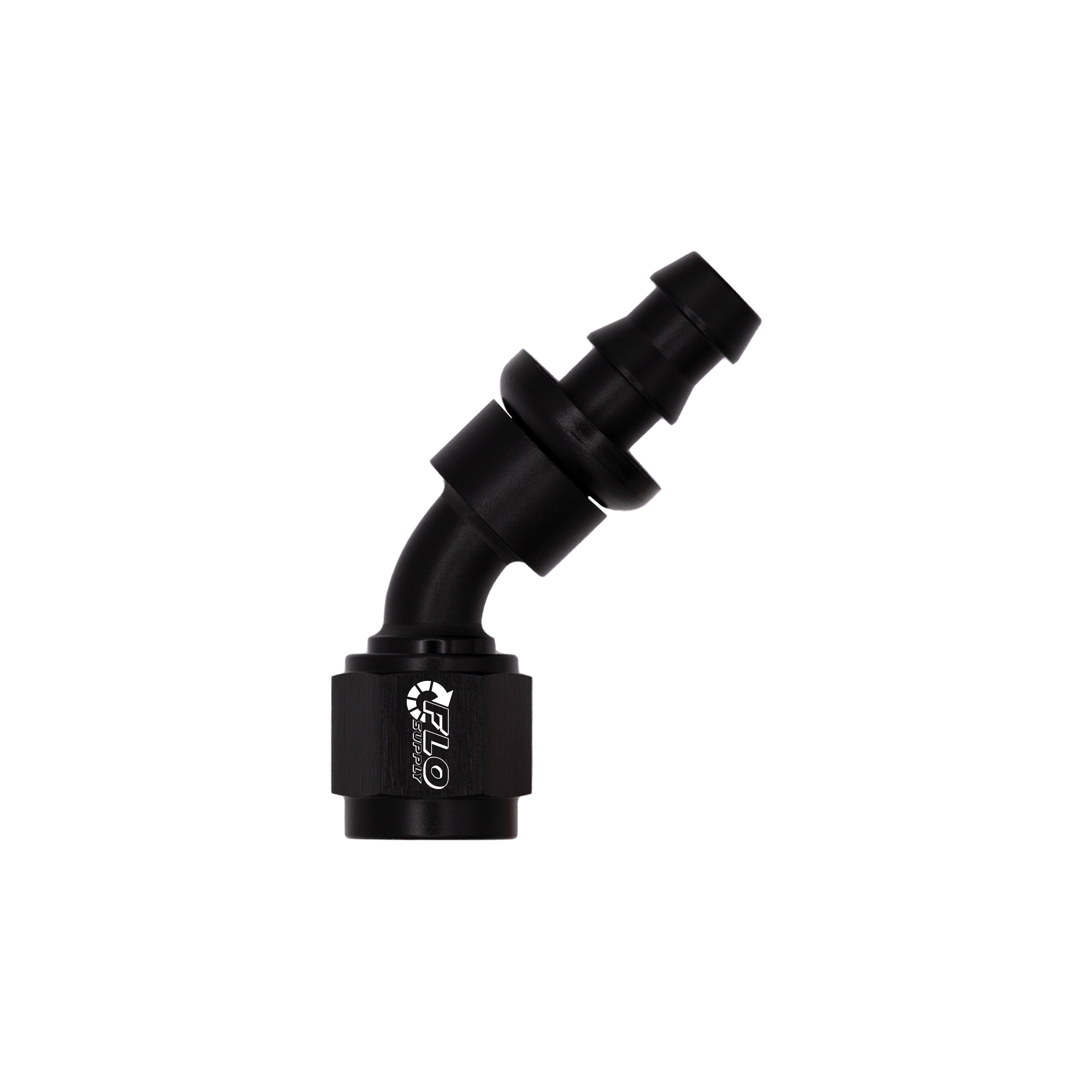 Flo Supply 8AN Push-On 45 Degree Swivel Hose End