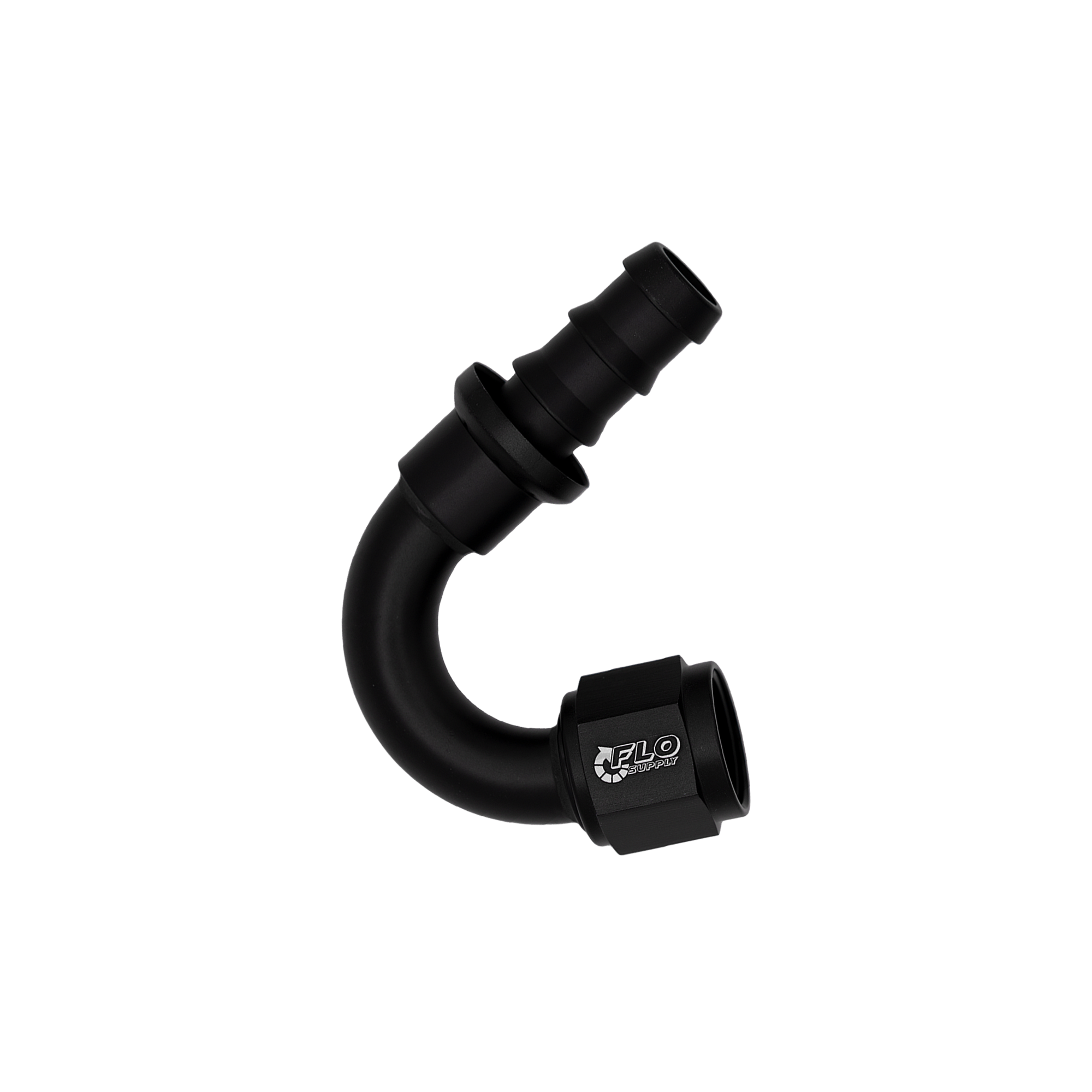 Flo Supply 8AN Push-On 150 Degree Swivel Hose End
