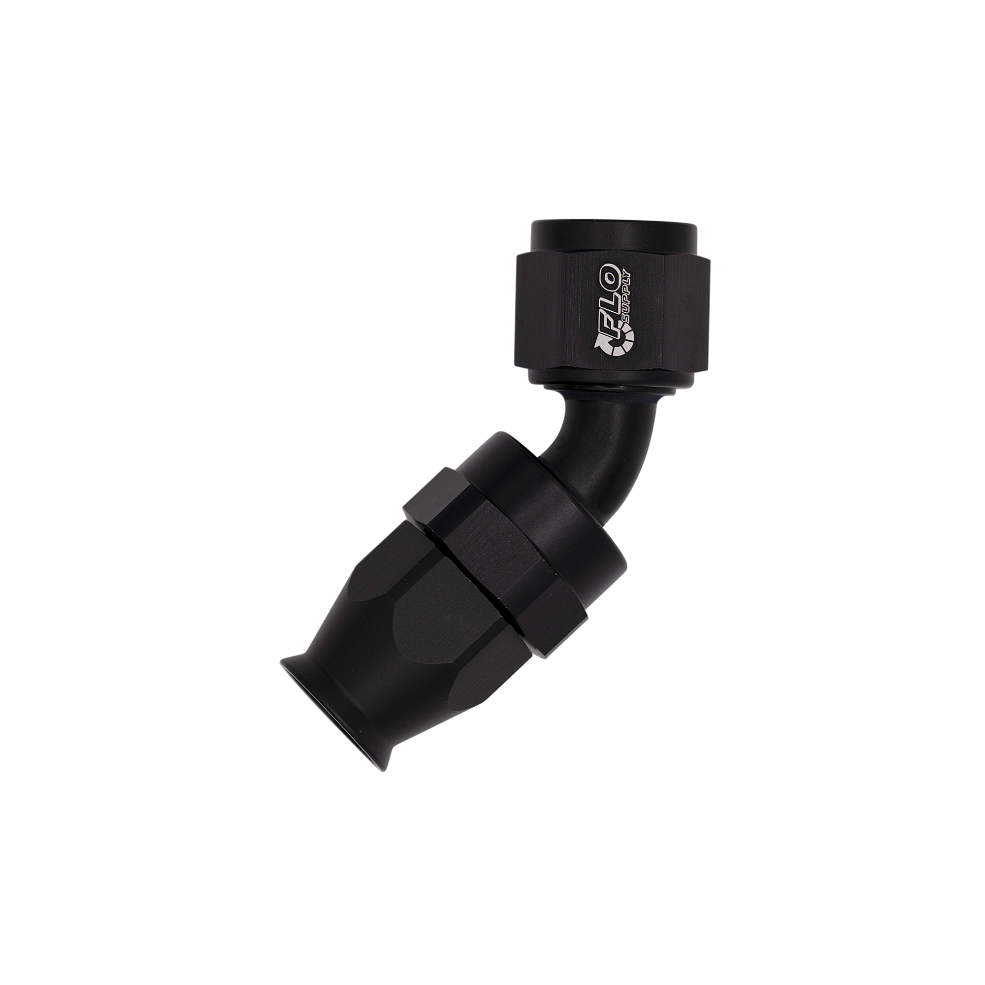 Flo Supply 3AN PTFE 45 Degree Swivel Hose End