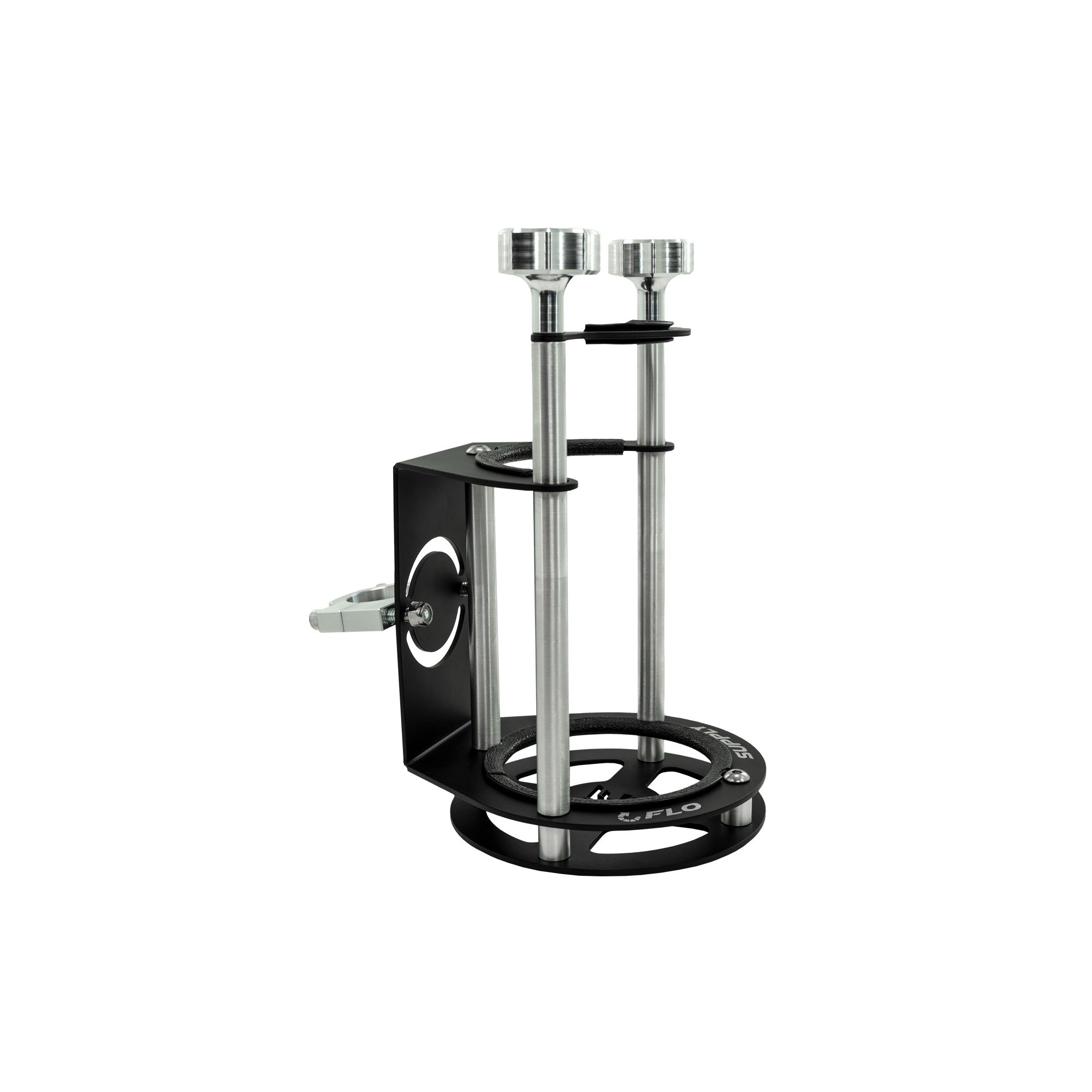 Flo Supply Race-Light Single 2.5lb 10-3/8" Tall Bottle Bracket - Roll Bar Mount - 1-5/8"