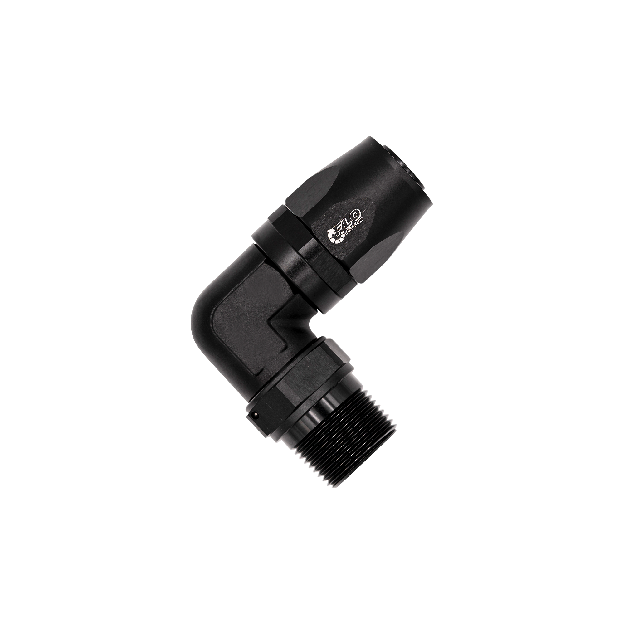 Flo Supply 3/4" NPT To 12AN EZ Connect Forged 90 Degree Swivel Forged Hose End