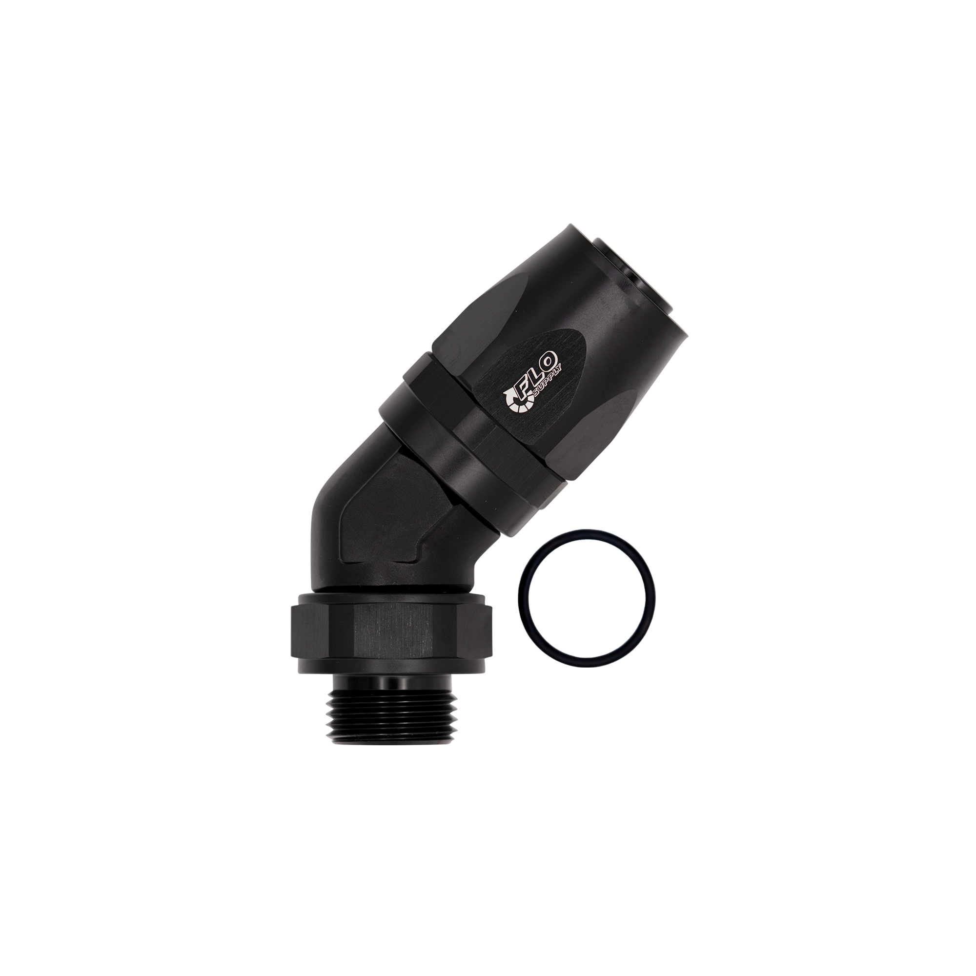 Flo Supply 12AN ORB To 10AN EZ Connect Forged 45 Degree Swivel Forged Hose End