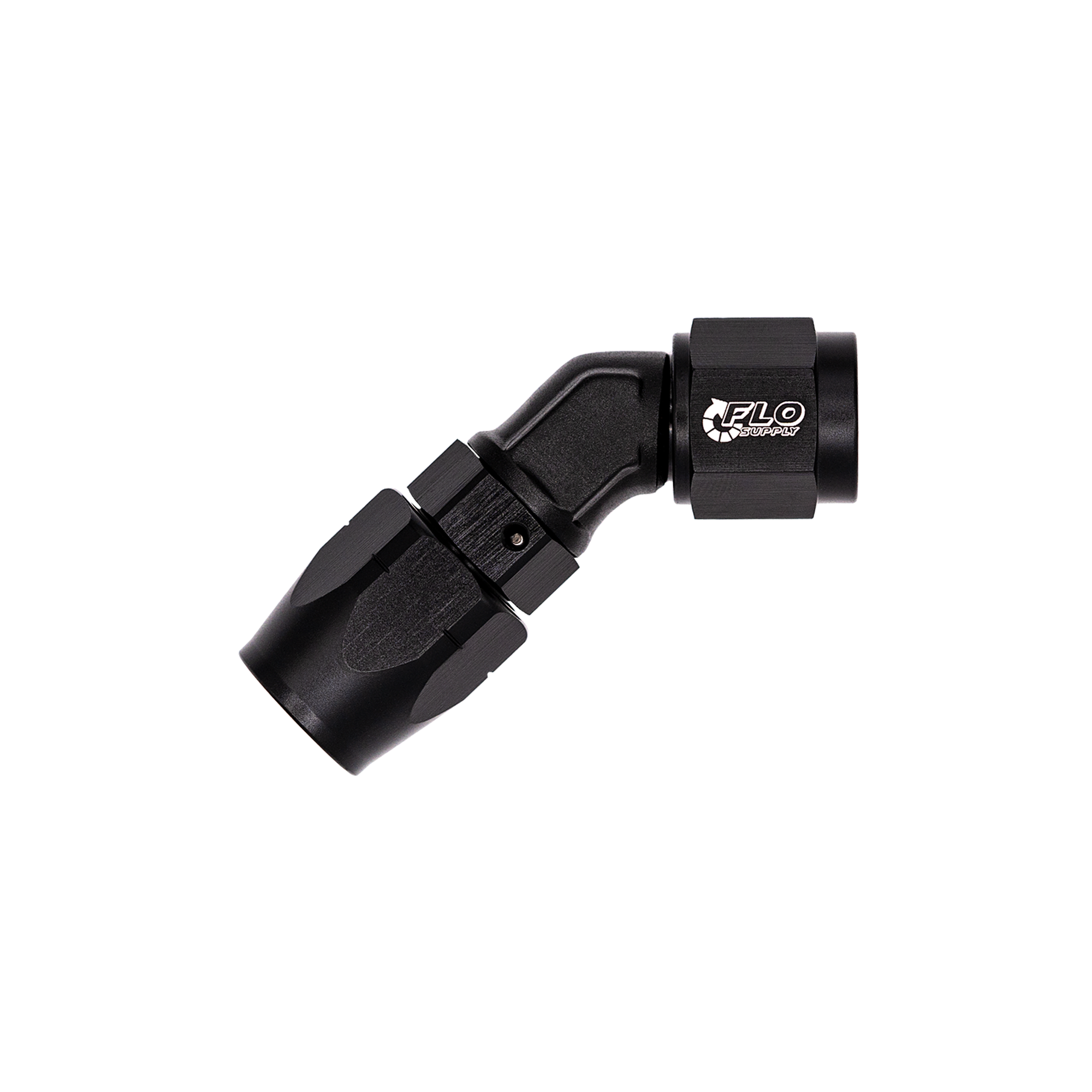 Flo Supply 12AN Cutter Forged 45 Degree Swivel Forged Hose End