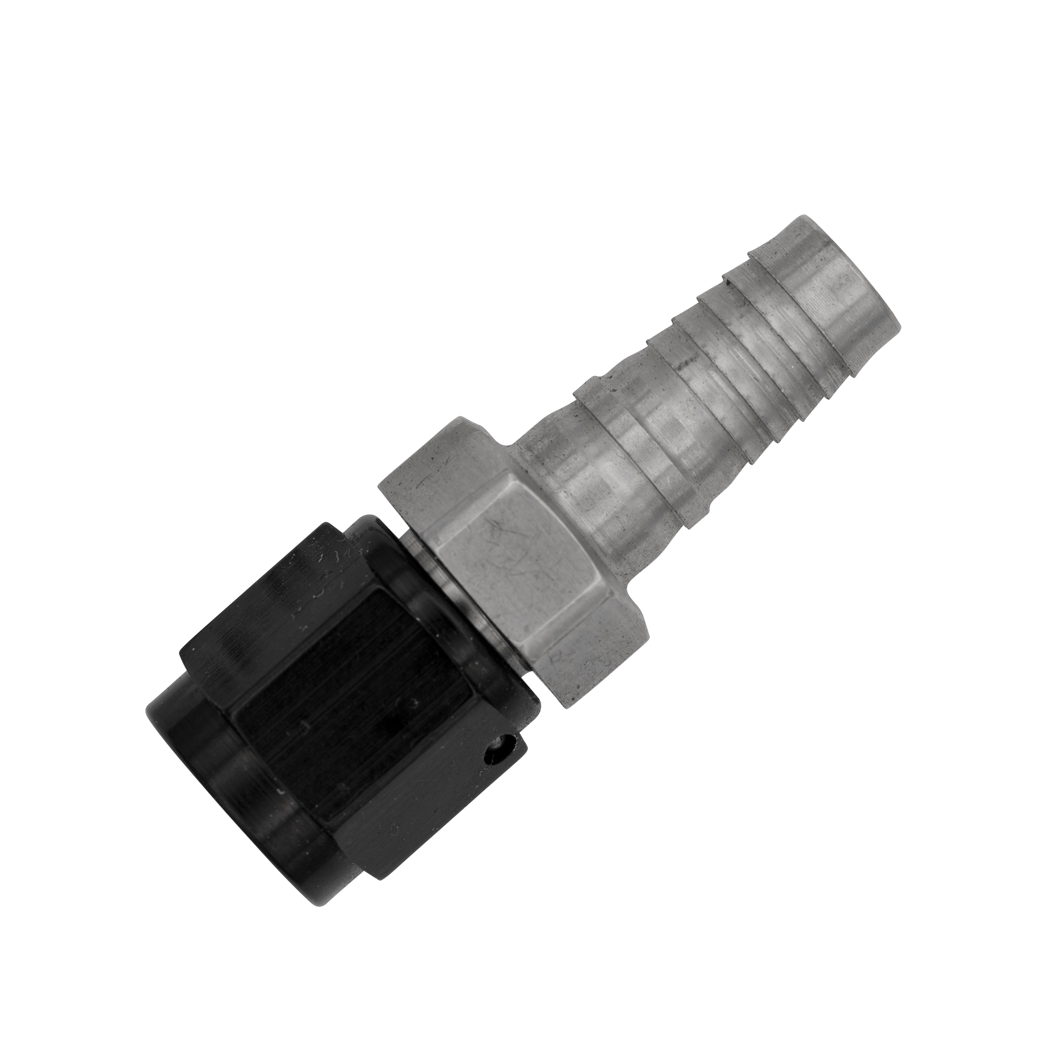 Flo Supply Stainless 6AN Hose End Insert/4AN Black Tube Nut
