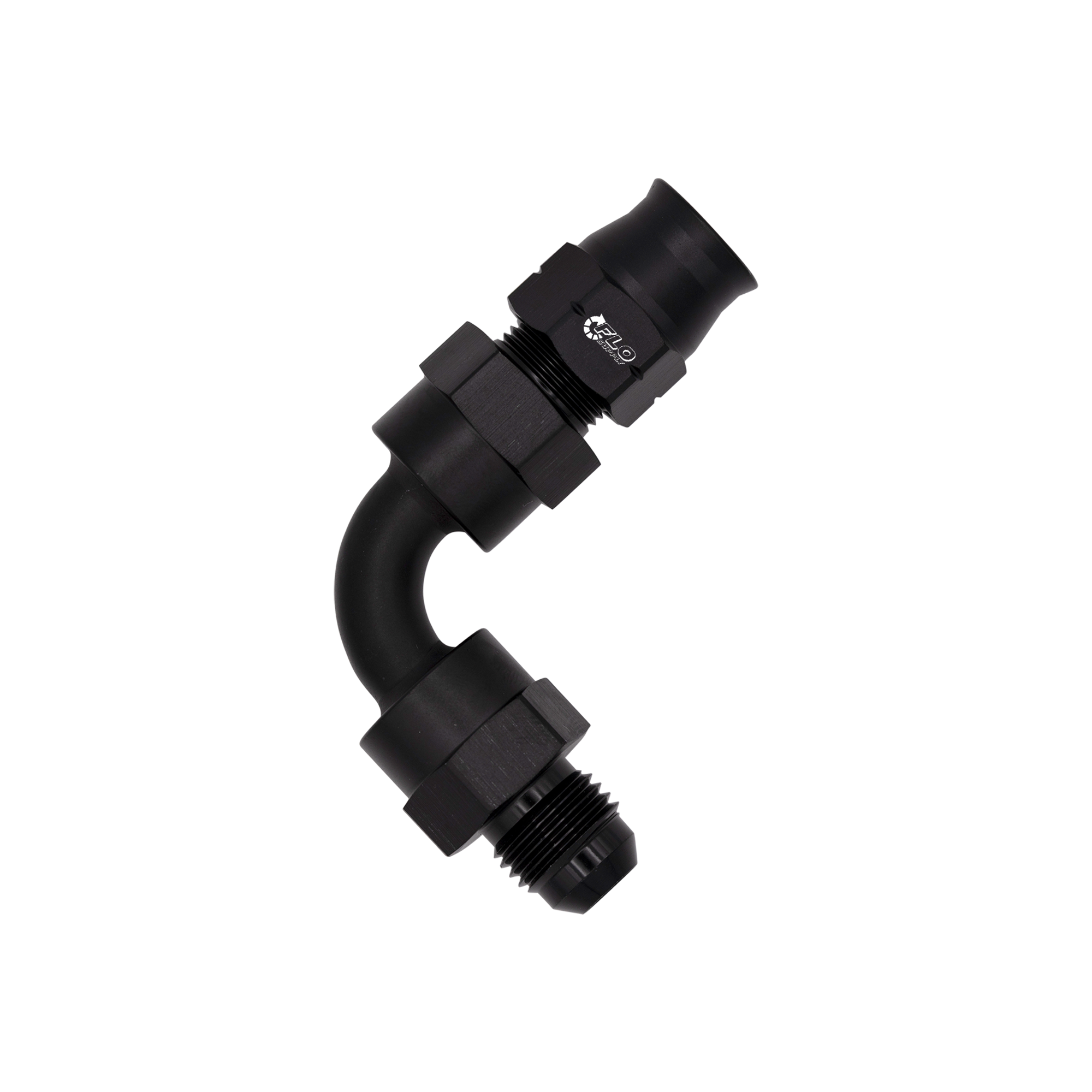 Flo Supply 3/8 " Tube 90 Degree to 4AN Male Adapter