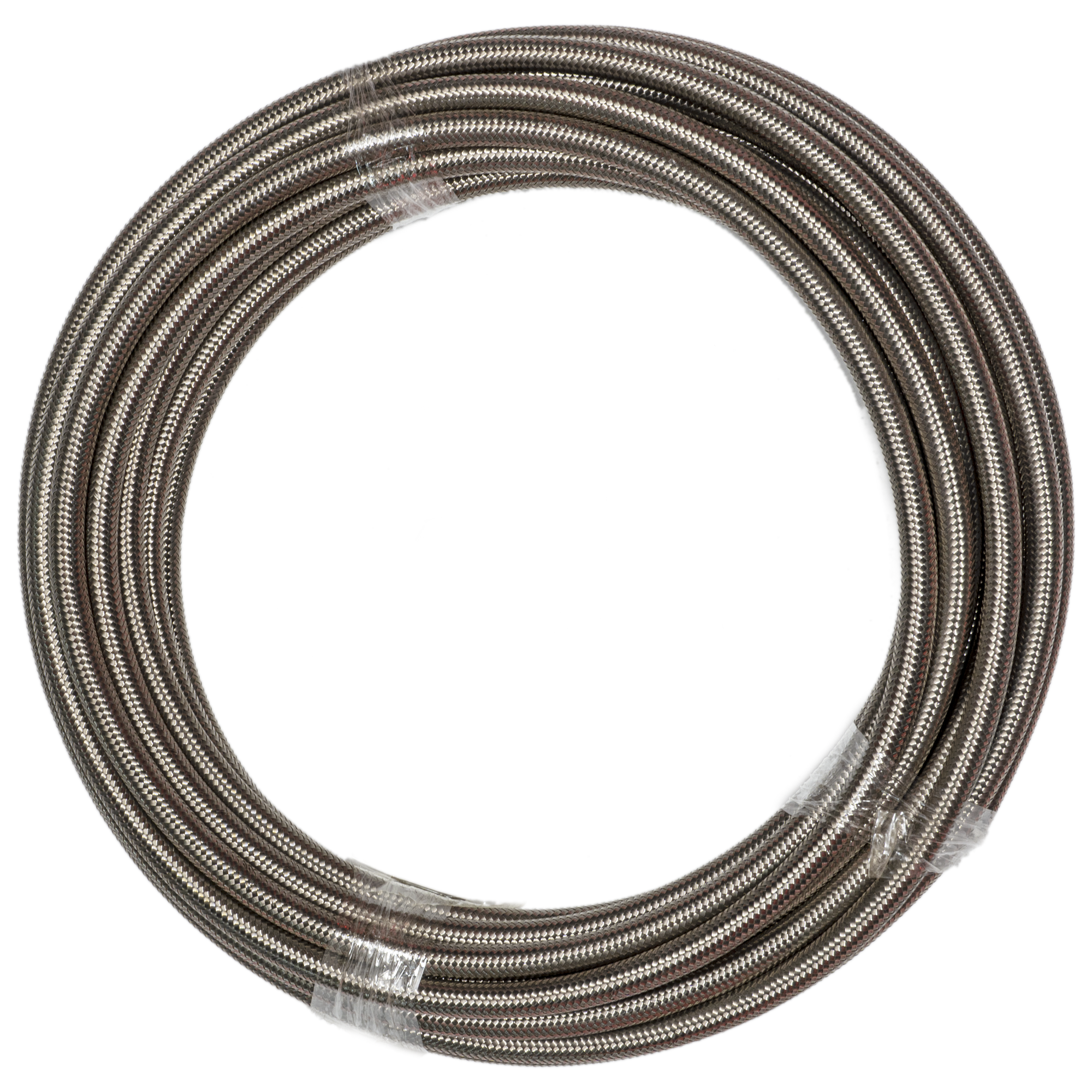 Flo Supply 12AN Stainless Steel Braided Hose - Synthetic Rubber Liner