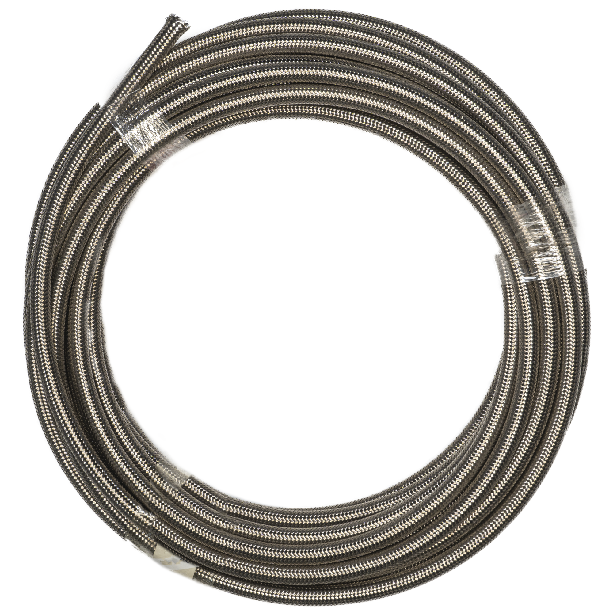 Flo Supply 6AN Stainless Steel Braided Hose - PTFE Liner