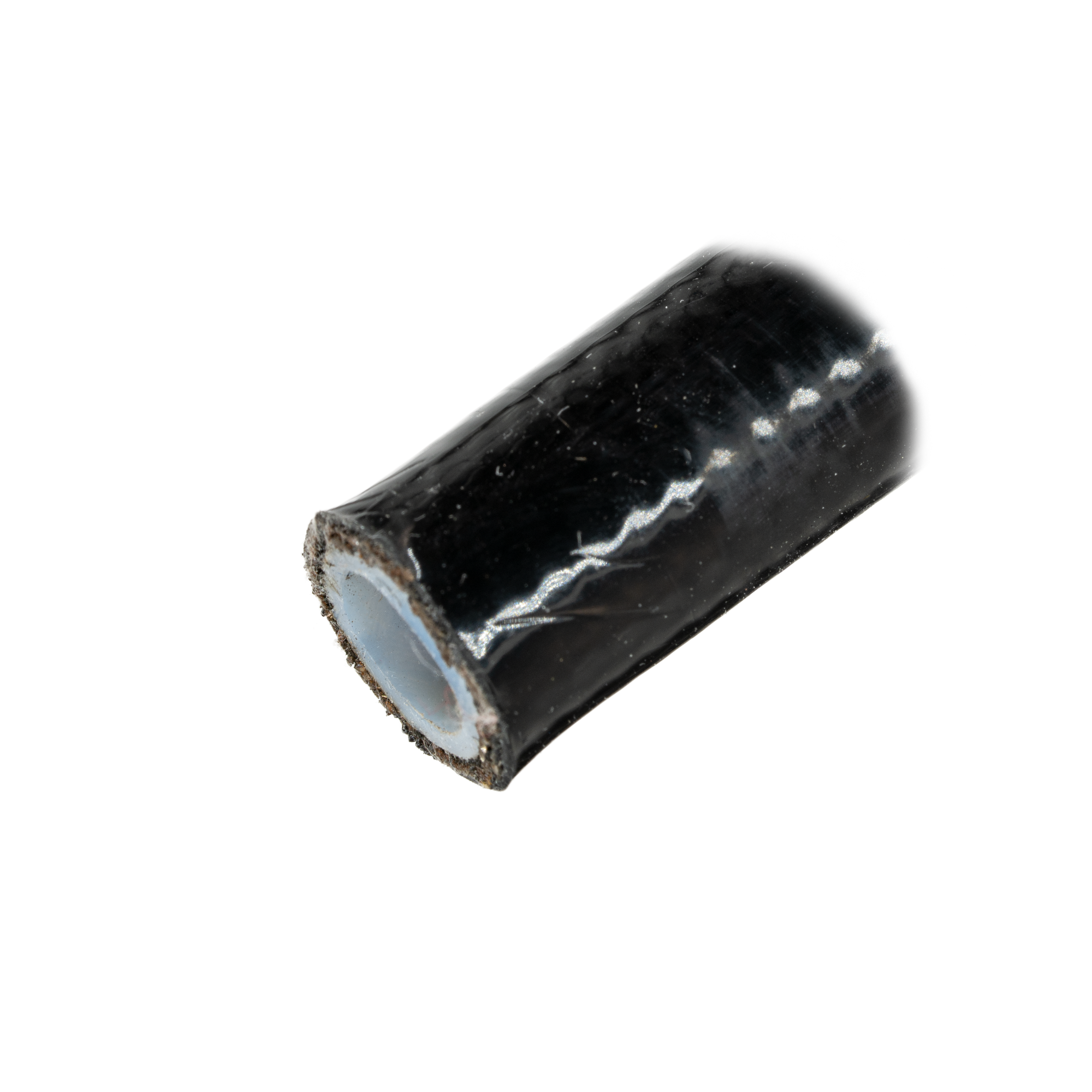 Flo Supply 3AN Black PVC Covered Stainless Steel Braided Hose - PTFE Liner