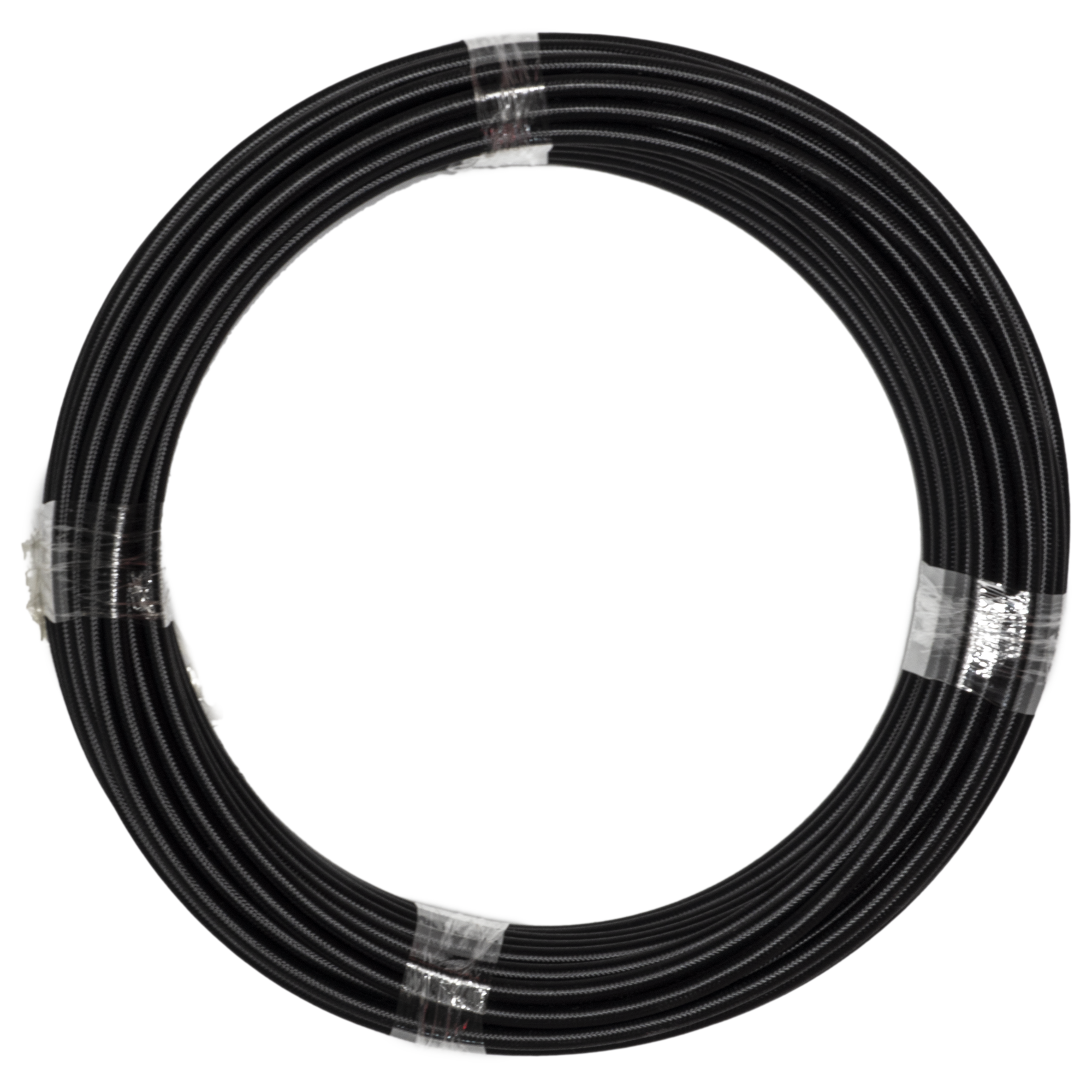 Flo Supply 10AN Black Nylon Covered Stainless Steel Braided Hose - PTFE Liner