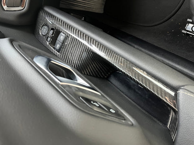 2020-Up Toyota GR Supra A90 | Factory Style DRY CARBON FIBER Side Door Window Switch Panel Cover