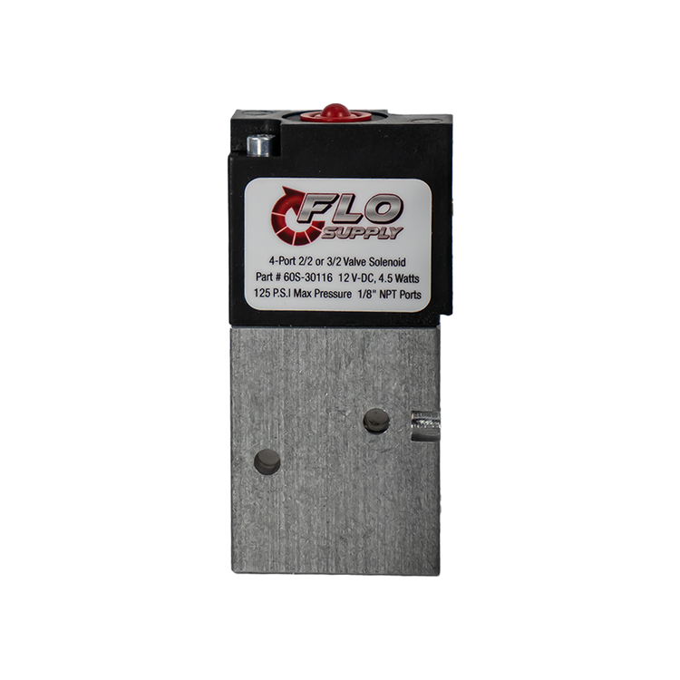 Flo Supply 4 Port Solenoid Valve - (2/2 or 3/2 Valve)
