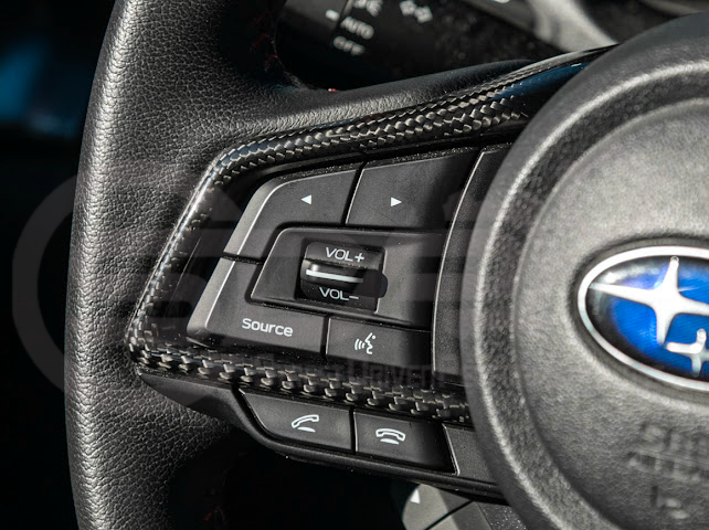 2022-UP SUBARU WRX | FACTORY STYLE CARBON FIBER STEERING WHEEL TRIM COVER