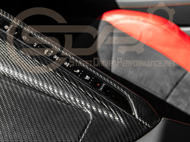2020-Up Corvette C8 | CARBON FIBER Center Console Armrest Right Trim Panel Cover