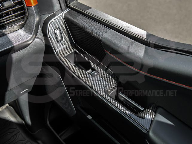 2021-UP FORD F-150 | FACTORY STYLE CARBON FIBER FRONT DOOR GLASS LIFTING PANEL COVER