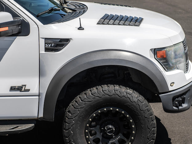 2009-2014 Ford F-150 Raptor SVT | SDP Package Carbon Fiber Side Fender Vents Trim Replacement (Pair)