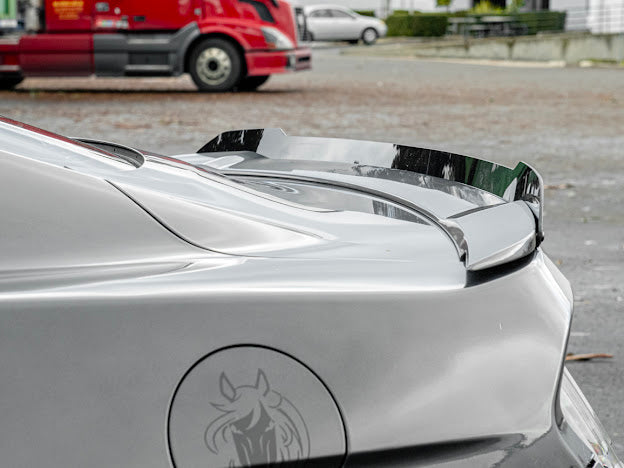 2015-23 FORD MUSTANG GT | SMOKE TINTED REAR SPOILER WICKERBILL FLAP INSERT