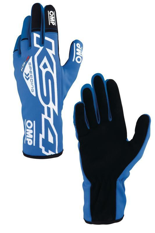 OMP KS-4 KART GLOVES BLUE / WHITE SZ M