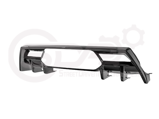 2023-UP CORVETTE C8 Z06 | GLOSSY BLACK REAR BUMPER FINNED DIFFUSER