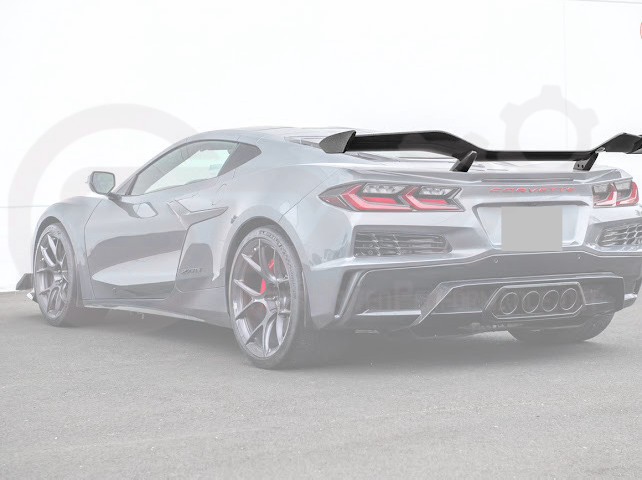 2023-Present Chevrolet Corvette C8 Z06 & E-Ray | Z06 GM Factory Style CARBON FIBER Rear High Wing Spoiler W/ Z07 Performance Package