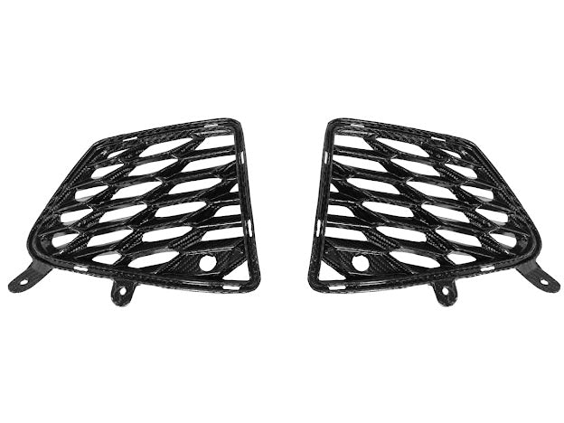 2020+ CHEVROLET CORVETTE C8 STINGRAY & Z51 | CARBON FIBER REAR GRILL TRIM COVER PAIR