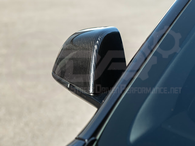 2024-Up Tesla Model 3 | Carbon Fiber Tape On Side Mirror Cap Covers Pair