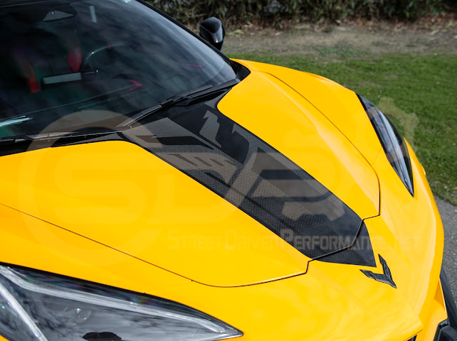 2020-UP CORVETTE C8 BRONZE ACCENT HOOD RACING STRIPE DECAL