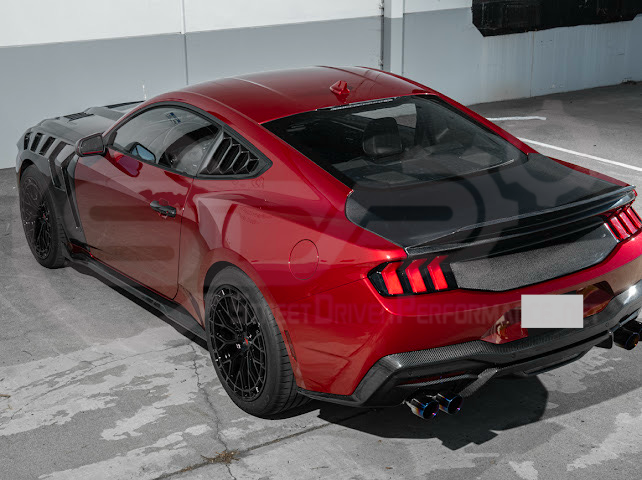 2024-Up Ford Mustang S650 | Factory Integrated Ducktail Style Carbon Fiber Replacement Rear Trunk Lid