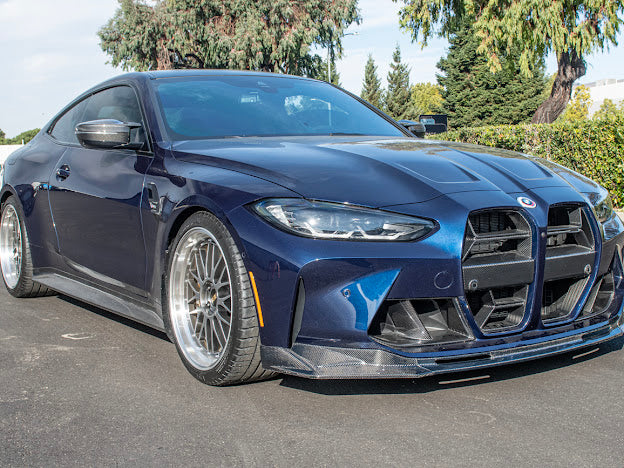 2021-Up BMW G80 M3 & G82 / G83 M4 | M-Performance Style CARBON FIBER 3-Piece Front Bumper Lip Splitter Ground Effects