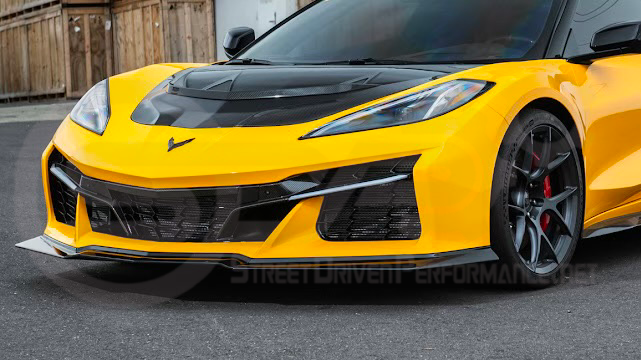 2023-Up Corvette C8 Z06 | Z07 Extended Package CARBON FIBER Front Lip Splitter Ground Effects