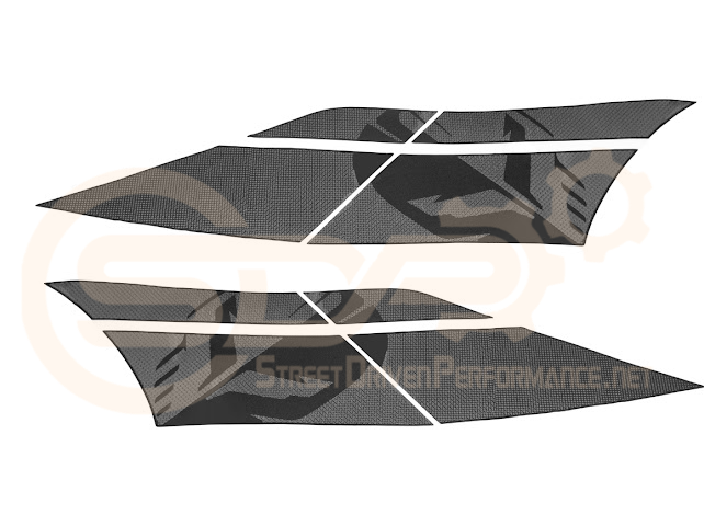 2020-UP CORVETTE C8 REAR FENDERS RACING STRIPES DECALS