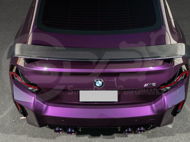 2023-UP BMW G87 M2 | M PERFORMANCE TRACK CARBON FIBER REAR HIGH WING SPOILER