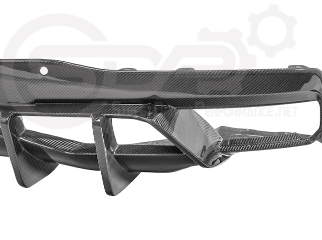 2020-UP CORVETTE C8 | CARBON FIBER REAR BUMPER DIFFUSER QUAD EXIT