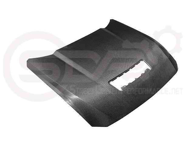 2024-Up Ford Mustang S650 | Factory Style CARBON FIBER Front Hood with Hood Vent (2 versions)