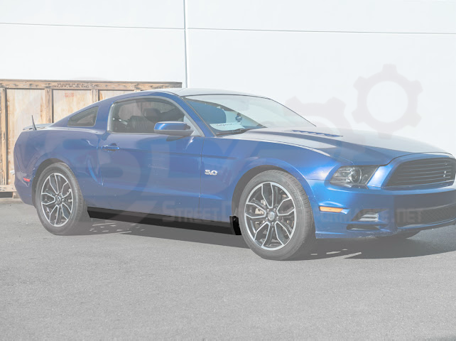 2010-2014 FORD S197 MUSTANG | GT500 STYLE SIDE SKIRTS EXTENSION PAIR ROCKER PANELS GROUND EFFECTS