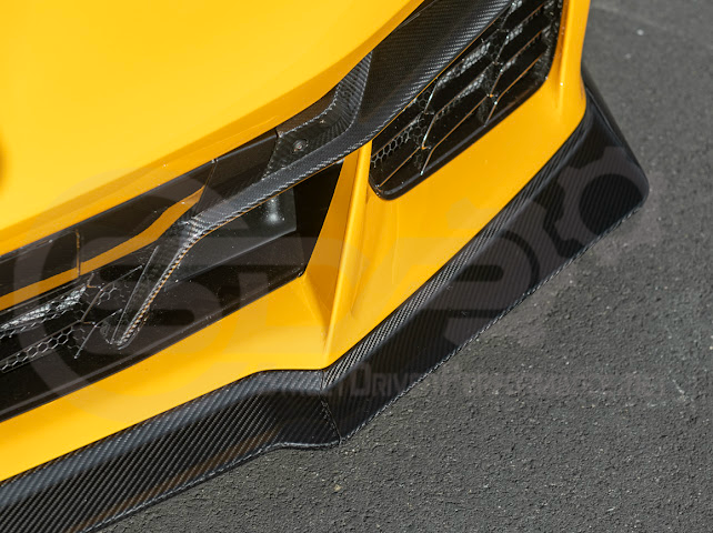 2023-Up Corvette C8 Z06 | Z07 Extended Package CARBON FIBER Front Lip Splitter Ground Effects