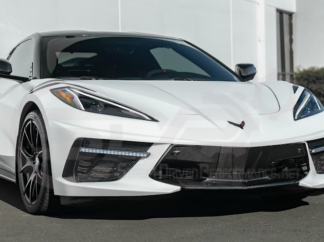 2020-UP CORVETTE C8 STINGRAY & Z51 | SEQUENTIAL FRONT GRILLE LED DRL LIGHT BAR BEZEL INSERTS PAIR