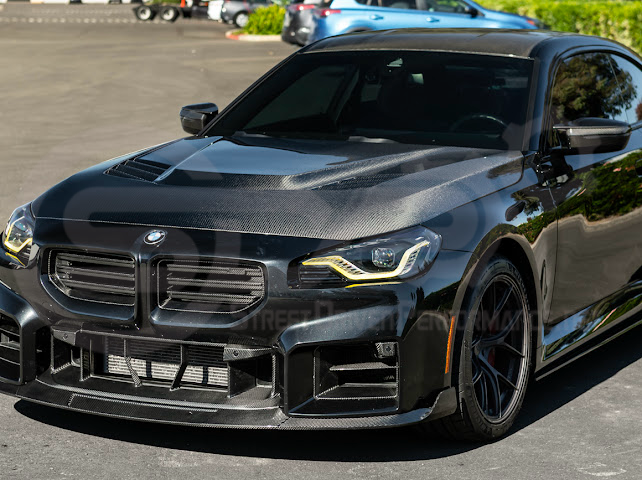 2023-Up BMW G87 M2 | TR Style 3PCS Carbon Fiber Front Bumper Splitter Lip Ground Effects