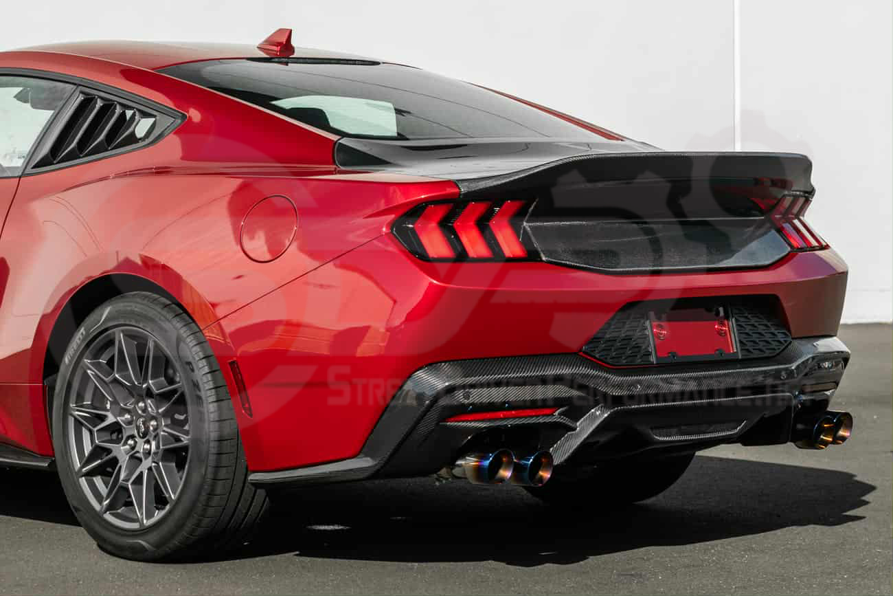 2024-UP FORD MUSTANG S650 | CARBON FIBER REAR TRUNK DECKLID WITH INTEGRATED SPOILER WING