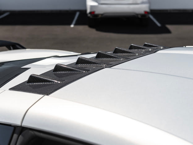 2020+ CHEVROLET CORVETTE C8 COUPE | CARBON FIBER REAR ROOF WING SPOILER VORTEX GENERATORS