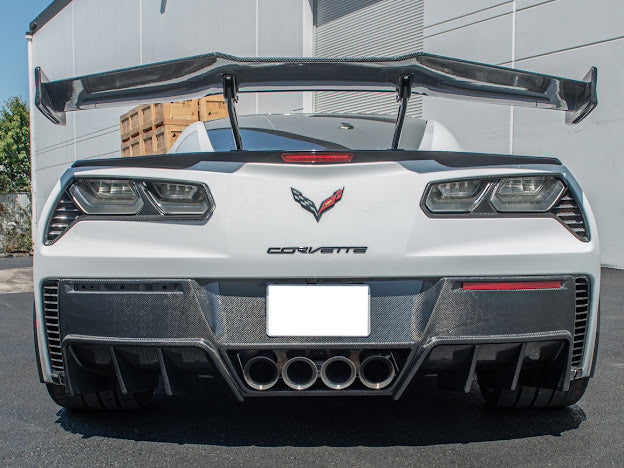 2014-2019 CORVETTE C7 GM FACTORY PACKAGE CARBON FIBER REAR BUMPER DIFFUSER