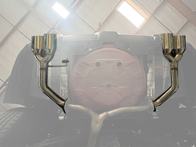 2022-UP SUBARU WRX | AXLE BACK MUFFLER DELETE DOUBLE WALL 4" QUAD TIPS EXHAUST (CHROME OR BURNT BLUE TIPS)