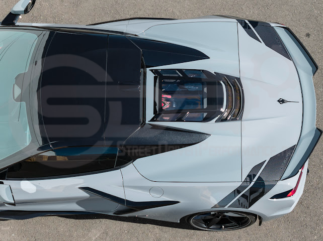 2020-UP CORVETTE C8 CONVERTIBLE | REAR HATCH UPPER HTC TONNEAU WINDOW INSERTS