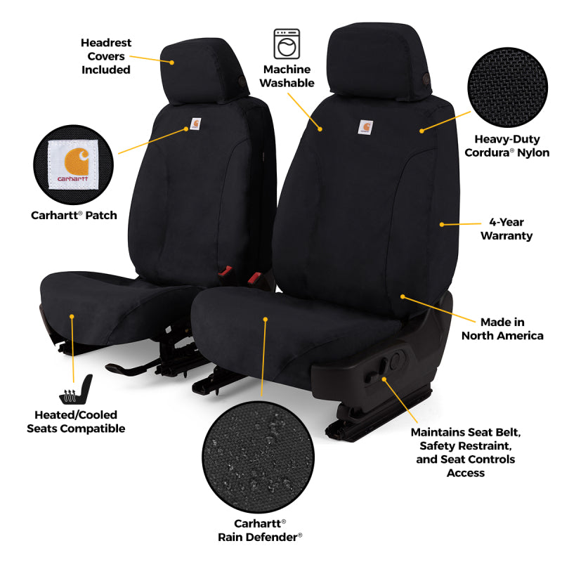 Covercraft 24-26 Jeep Wrangler Fr Buckets Carhartt Super Dux SeatSaver Custom Front Row Seat Cover