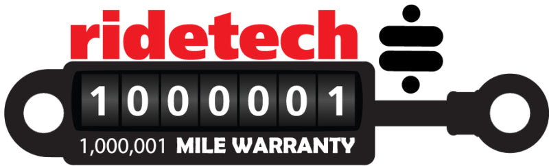 Ridetech HQ Series Shock Absorber Single Adjustable 4.75in Stroke Wide Stud Plate/T-bar Mounting