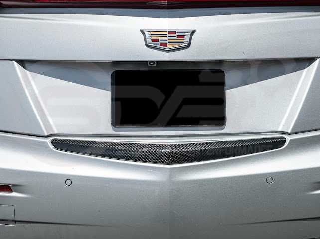 2013-2018 CADILLAC ATS / ATS-V SEDAN | FACTORY STYLE CARBON FIBER REAR TRUNK DECKLID APPLIQUÉ INSERT TRIM REPLACEMENT