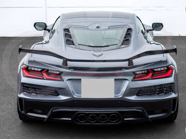 2023-Present Chevrolet Corvette C8 Z06 & E-Ray | Z06 GM Factory Style CARBON FIBER Rear High Wing Spoiler W/ Z07 Performance Package
