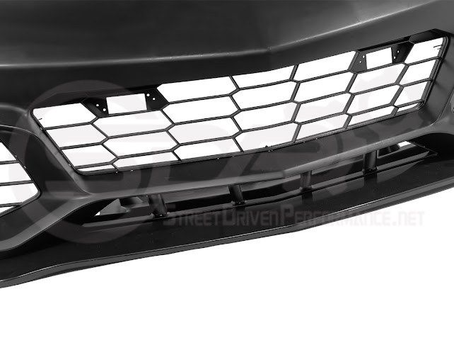 2005-2013 Corvette C6 Z06 | C7 ZR1 Style Primer Black Front Bumper Conversion Kit Replacement