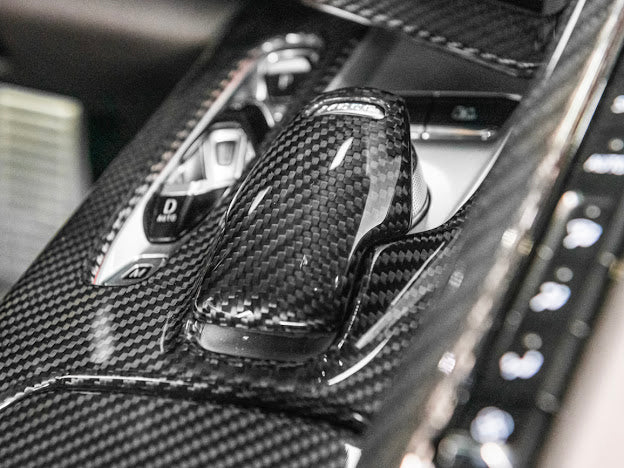 2020+ CHEVROLET CORVETTE C8 |CARBON FIBER CENTER CONSOLE W/ SWITCH TRIM FULL COVER